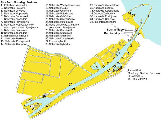 Mapa Portu Darłowo